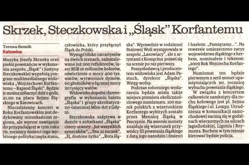 Skrzek, Steczkowska i Śląsk Korfantemu - Dziennik Zachodni